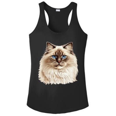Ragdoll Cat Portrait Ragdoll Cat Head Ragdoll Cat Face Ladies PosiCharge Competitor Racerback Tank