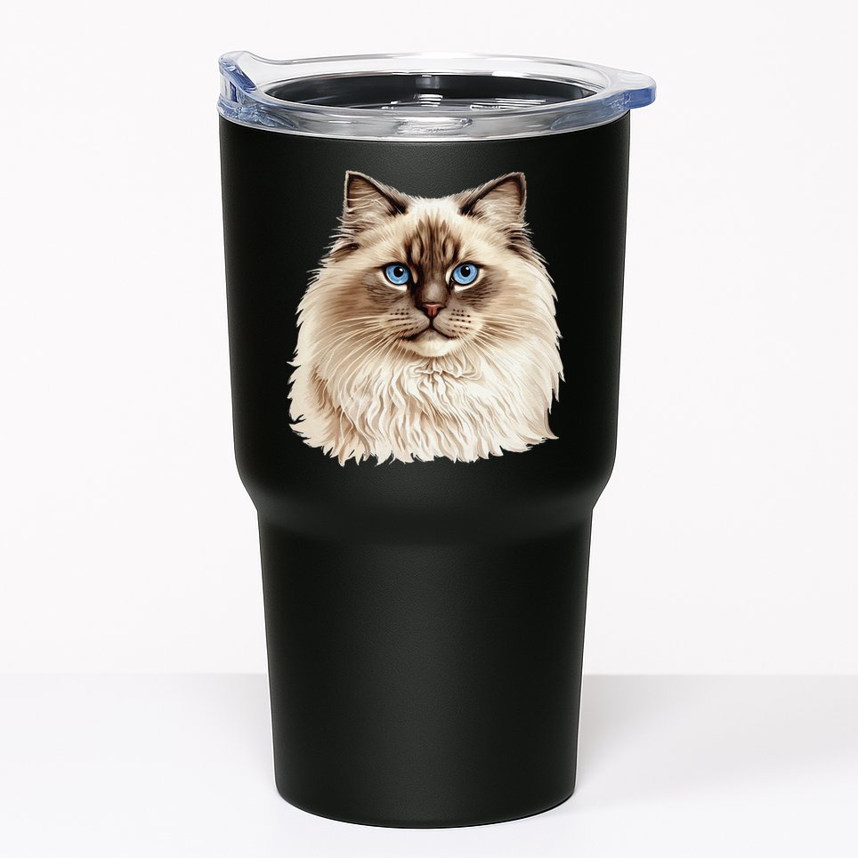 Ragdoll Cat Portrait Ragdoll Cat Head Ragdoll Cat Face Tumbler
