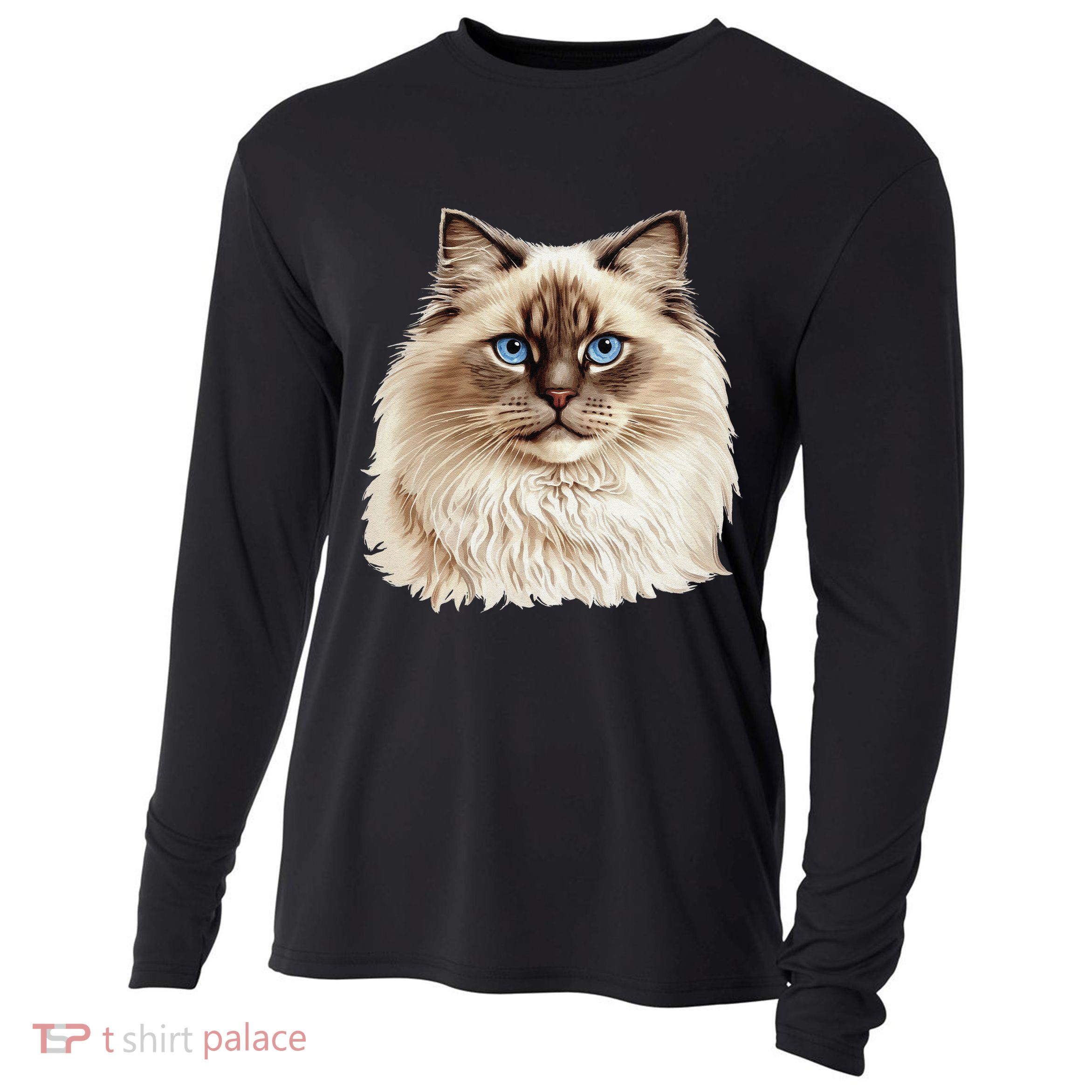 Ragdoll Cat Portrait Ragdoll Cat Head Ragdoll Cat Face Cooling Performance Long Sleeve Crew