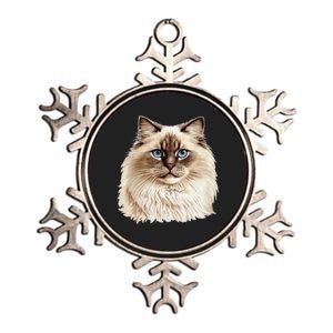 Ragdoll Cat Portrait Ragdoll Cat Head Ragdoll Cat Face Metallic Star Ornament