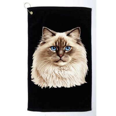 Ragdoll Cat Portrait Ragdoll Cat Head Ragdoll Cat Face Golf Towel