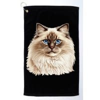 Ragdoll Cat Portrait Ragdoll Cat Head Ragdoll Cat Face Golf Towel