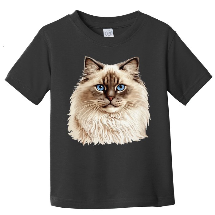 Ragdoll Cat Portrait Ragdoll Cat Head Ragdoll Cat Face Toddler T-Shirt