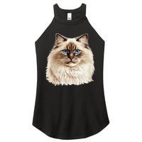 Ragdoll Cat Portrait Ragdoll Cat Head Ragdoll Cat Face Women's Perfect Tri Rocker Tank