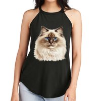 Ragdoll Cat Portrait Ragdoll Cat Head Ragdoll Cat Face Women's Perfect Tri Rocker Tank