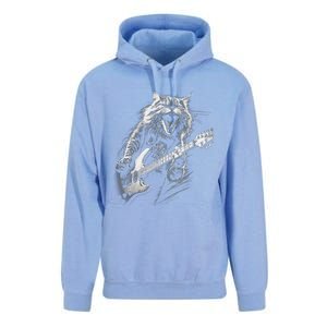 Rock Cat Playing Guitar Funny Guitar Cat Unisex Surf Hoodie