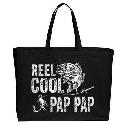 Reel Cool Pap Pap Fishing Fathers Day Gifts Cotton Canvas Jumbo Tote