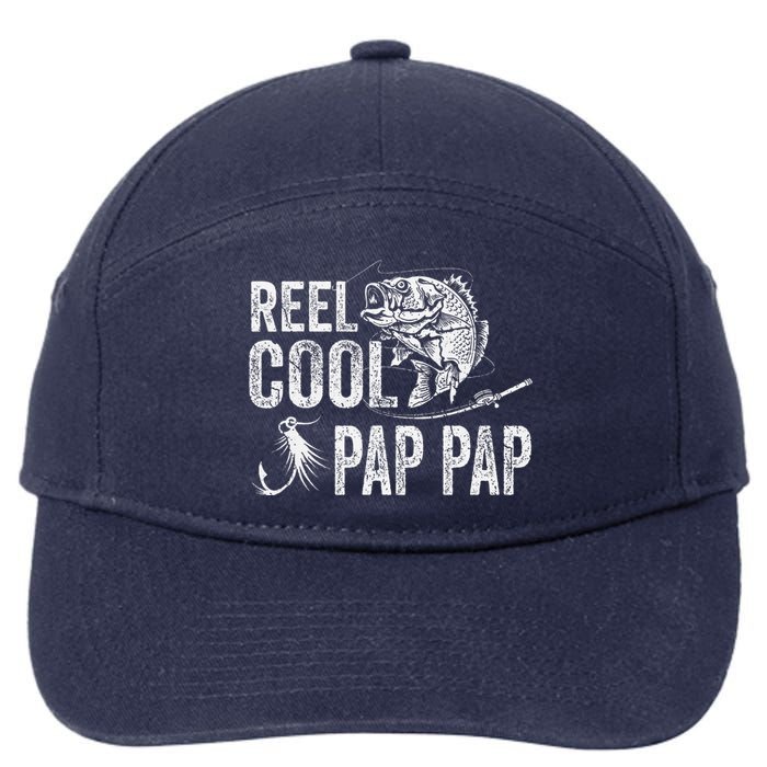 Reel Cool Pap Pap Fishing Fathers Day Gifts 7-Panel Snapback Hat