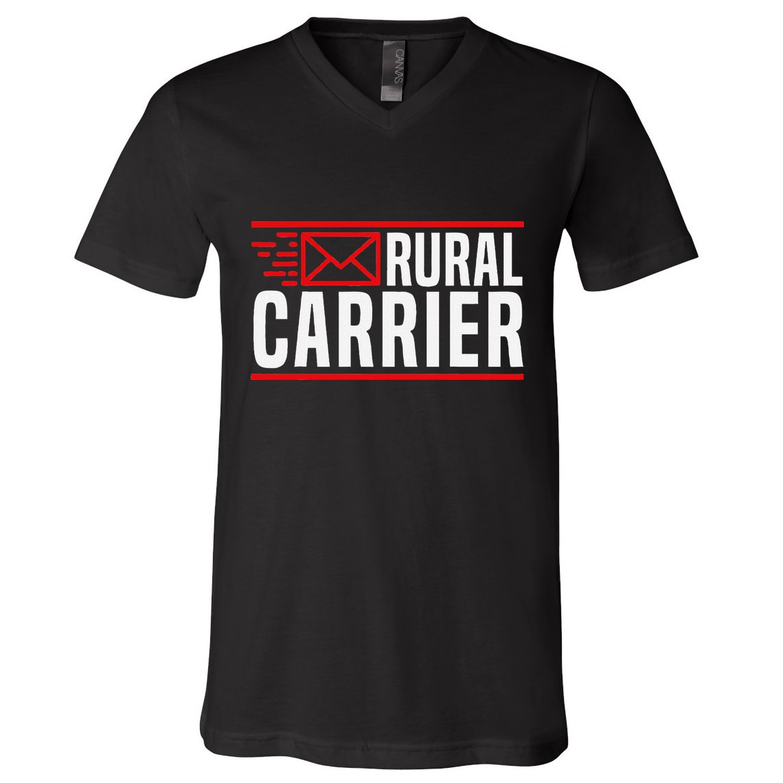 Rural Carrier Postal Worker Mailman Delivery Mail Escort V-Neck T-Shirt