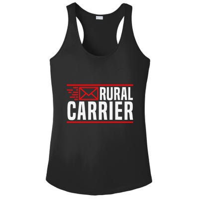 Rural Carrier Postal Worker Mailman Delivery Mail Escort Ladies PosiCharge Competitor Racerback Tank