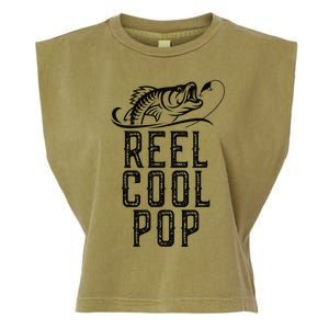 Reel Cool Pop Fishing Fisherman Funny Retro Garment-Dyed Women's Muscle Tee