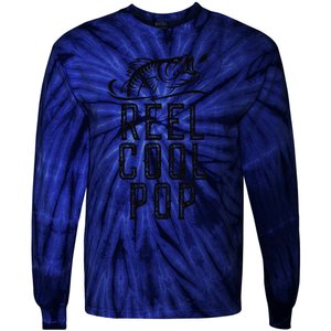 Reel Cool Pop Fishing Fisherman Funny Retro Tie-Dye Long Sleeve Shirt