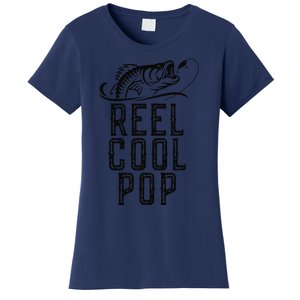 Reel Cool Pop Fishing Fisherman Funny Retro Women's T-Shirt