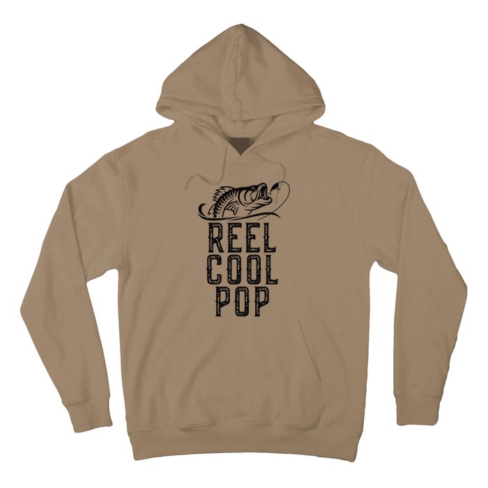 Reel Cool Pop Fishing Fisherman Funny Retro Hoodie