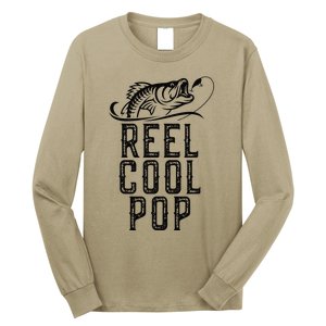 Reel Cool Pop Fishing Fisherman Funny Retro Long Sleeve Shirt