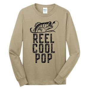 Reel Cool Pop Fishing Fisherman Funny Retro Tall Long Sleeve T-Shirt