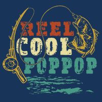 Reel Cool Poppop Vintage Fishing Funny Grandpa Fisherman Doggie Tank