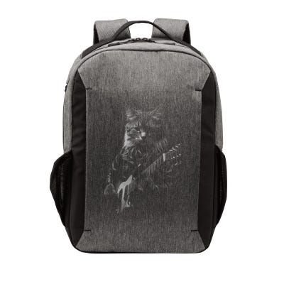 Rock Cat Playing Guitar Funny Guitar Cat Vector Backpack