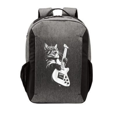 Rock Cat Playing Guitar Funny Guitar Cat Vector Backpack