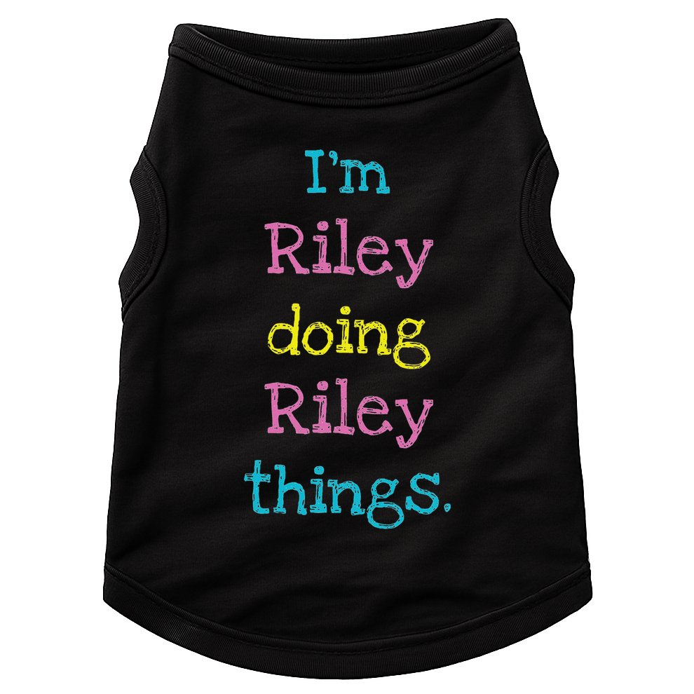 Riley Cute Personalized Text Kid's Gift Top For Girls Doggie Tank