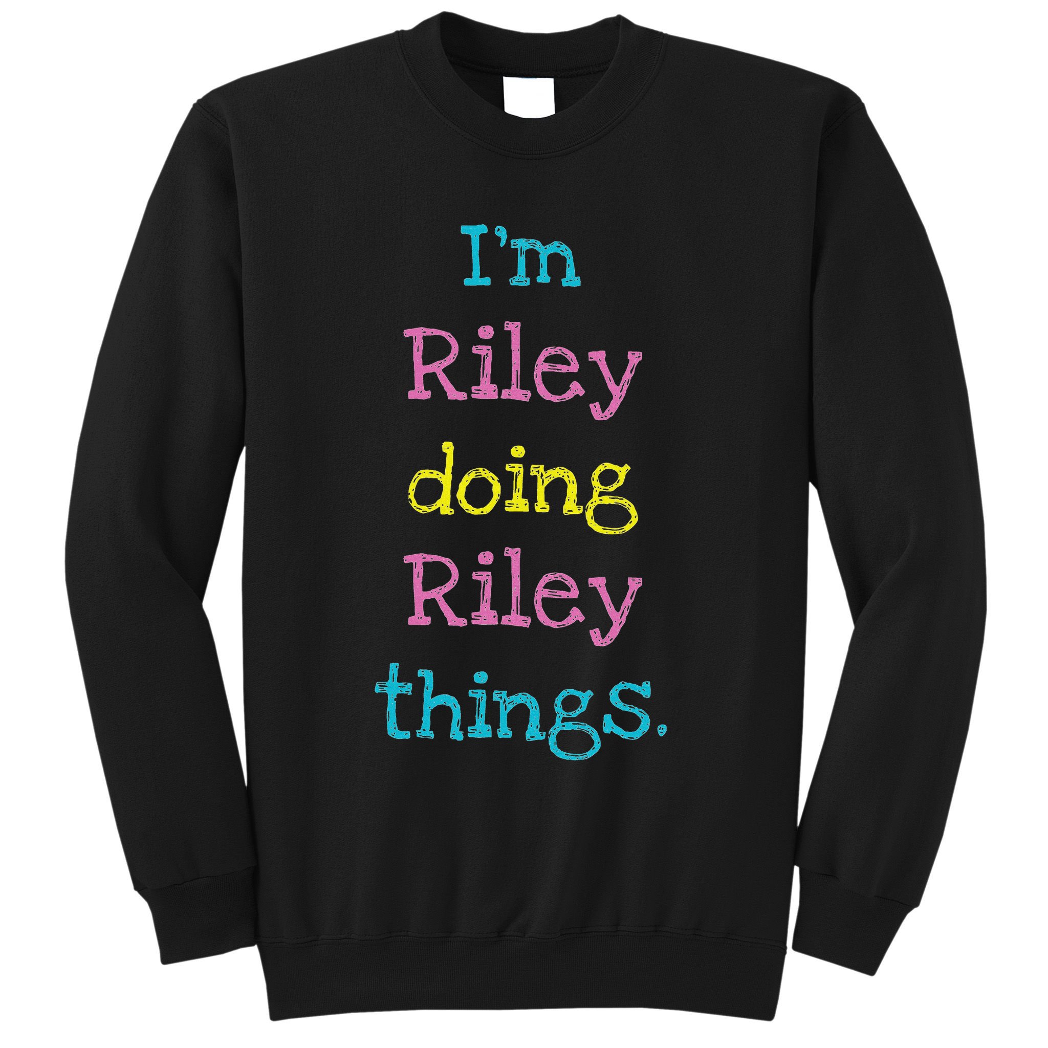 Riley Cute Personalized Text Kid's Gift Top For Girls Sweatshirt