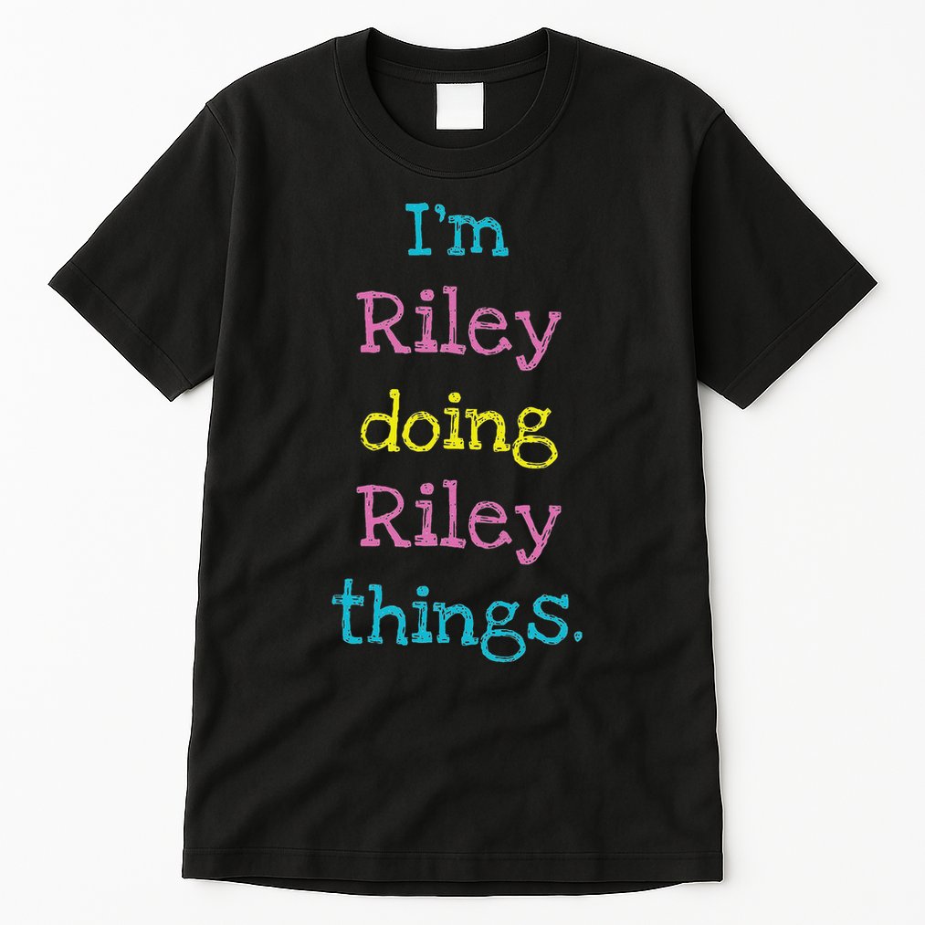 Riley Cute Personalized Text Kid's Gift Top For Girls Tall T-Shirt