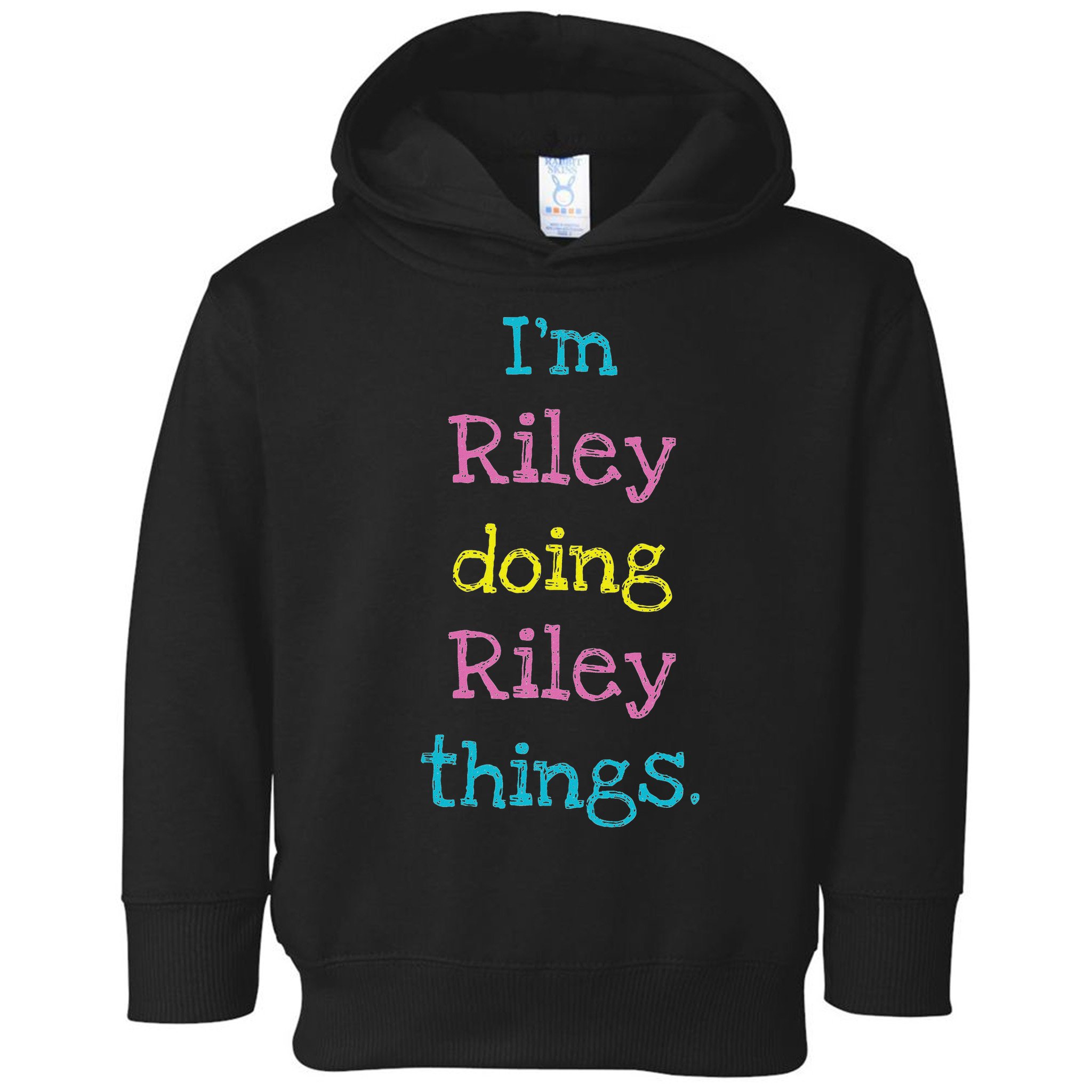 Riley Cute Personalized Text Kid's Gift Top For Girls Toddler Hoodie