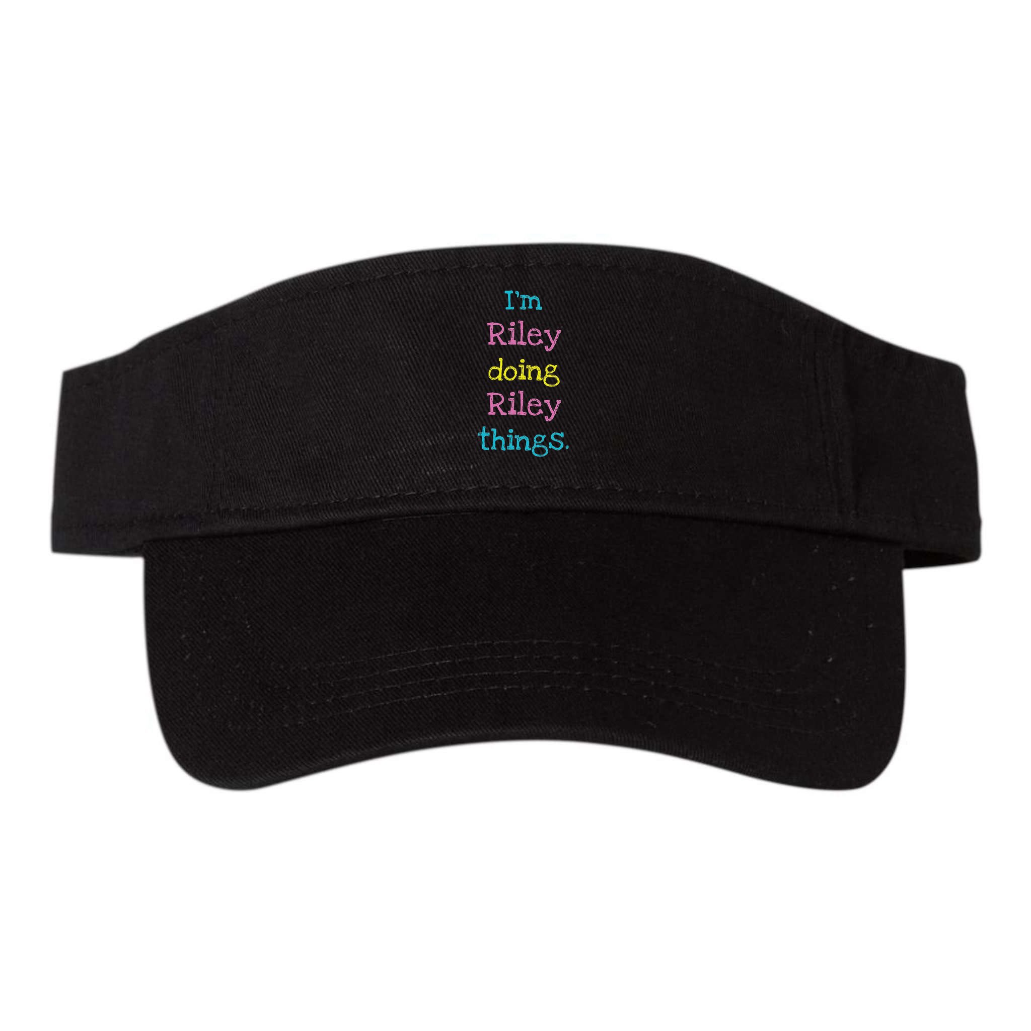 Riley Cute Personalized Text Kid's Gift Top For Girls Visor