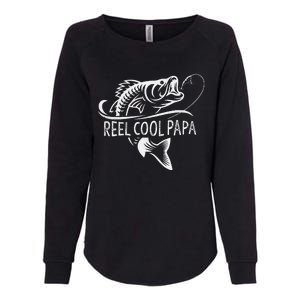 Reel Cool Papa Fishing Dad Gifts Father's Day Fisherman Fish Womens California Wash Sweatshirt