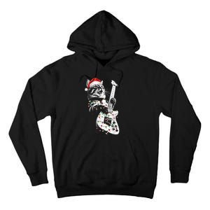 Rock Cat Playing Guitar Funny Guitar Cat Christmas Group Tall Hoodie