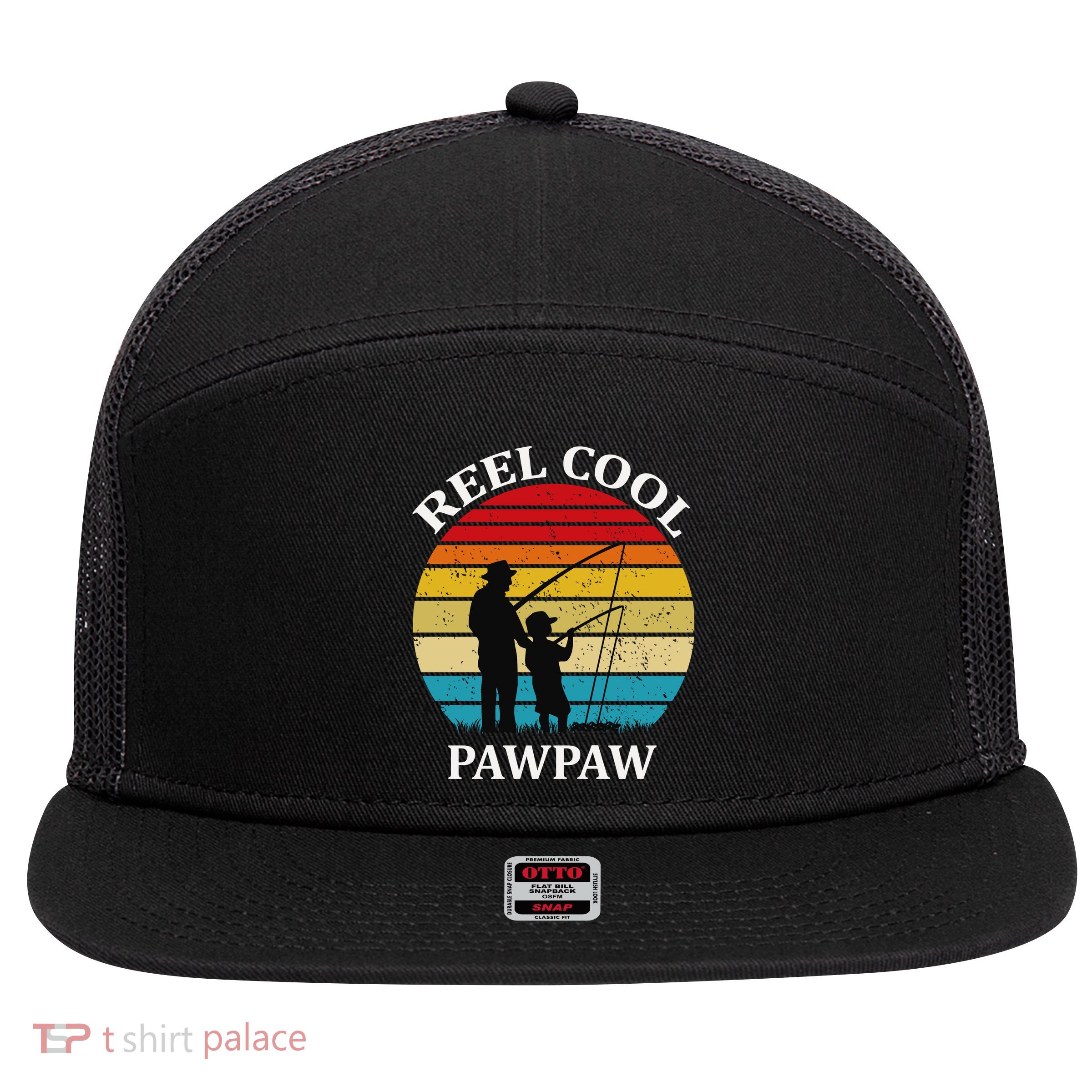 Reel Cool Paw Paw 7 Panel Mesh Trucker Snapback Hat
