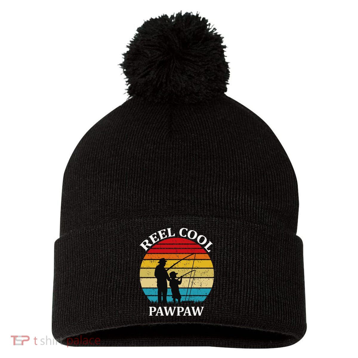 Reel Cool Paw Paw Pom Pom 12in Knit Beanie