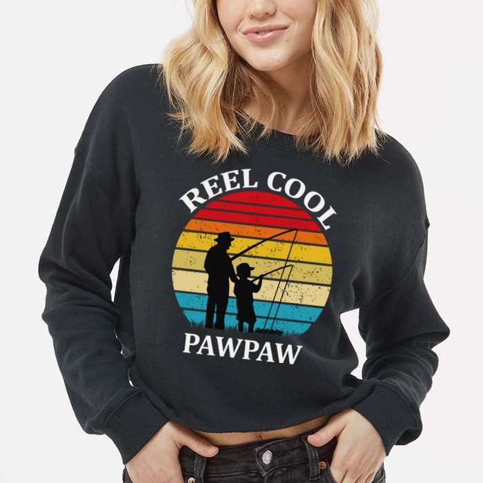 Reel Cool Paw Paw Cropped Pullover Crew