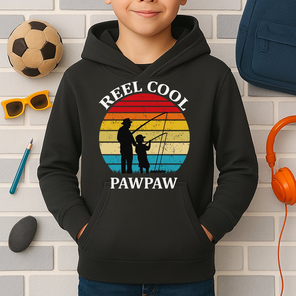 Reel Cool Paw Paw Kids Hoodie