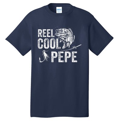 Reel Cool Pepe Fishing Fathers Day Gifts Tall T-Shirt