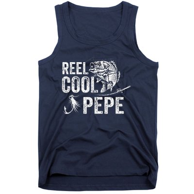 Reel Cool Pepe Fishing Fathers Day Gifts Tank Top