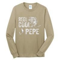 Reel Cool Pepe Fishing Fathers Day Gifts Tall Long Sleeve T-Shirt