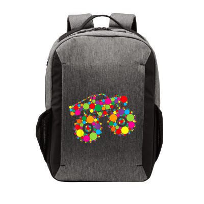 Retro Colorful Polka Dots Monster Truck Happy Dot Day Vector Backpack