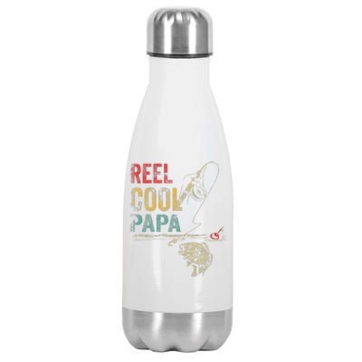 Reel Cool Papa Fish Fishing Fathers Day Stainless Steel Insulated Water Bottle