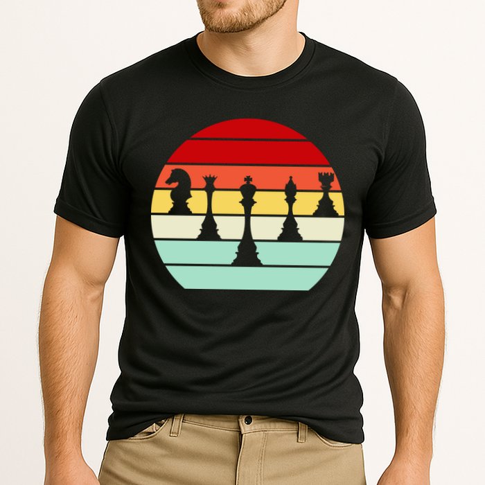 Retro Chess Pieces Cooling Performance Crew T-Shirt