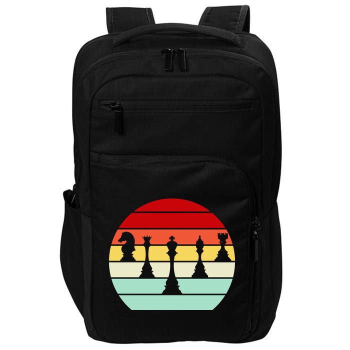 Retro Chess Pieces Impact Tech Backpack