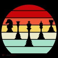 Retro Chess Pieces 7-Panel Snapback Hat