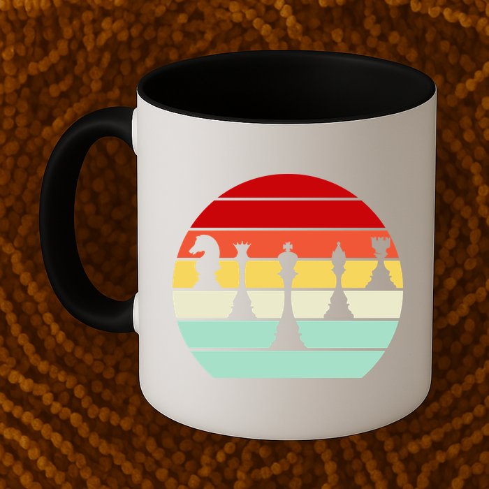 Retro Chess Pieces Mug