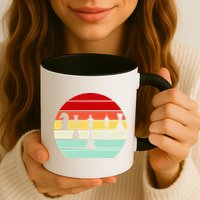Retro Chess Pieces Mug
