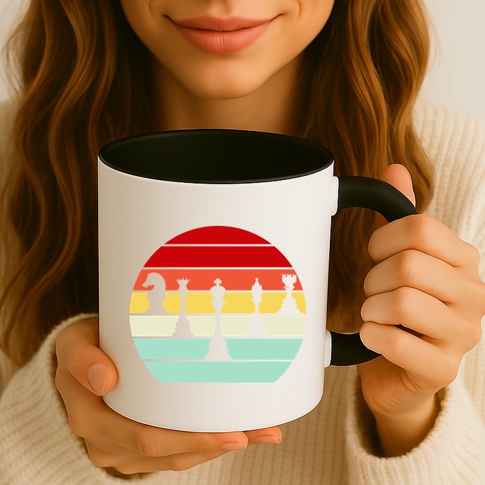 Retro Chess Pieces Mug