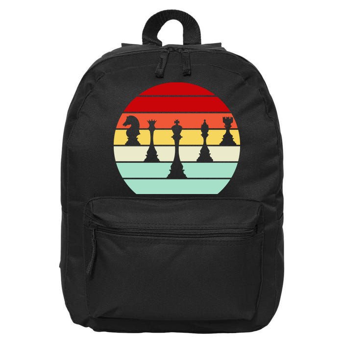 Retro Chess Pieces 16 in Basic Backpack