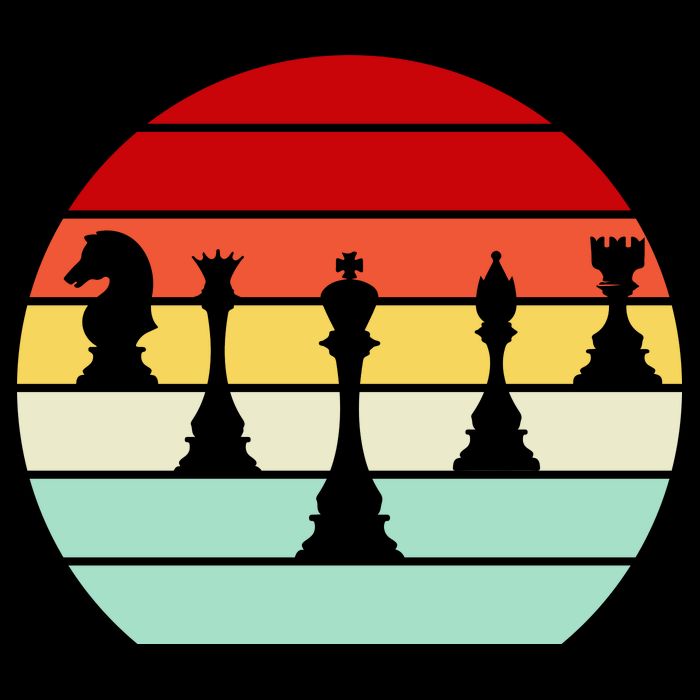 Retro Chess Pieces 16 in Basic Backpack