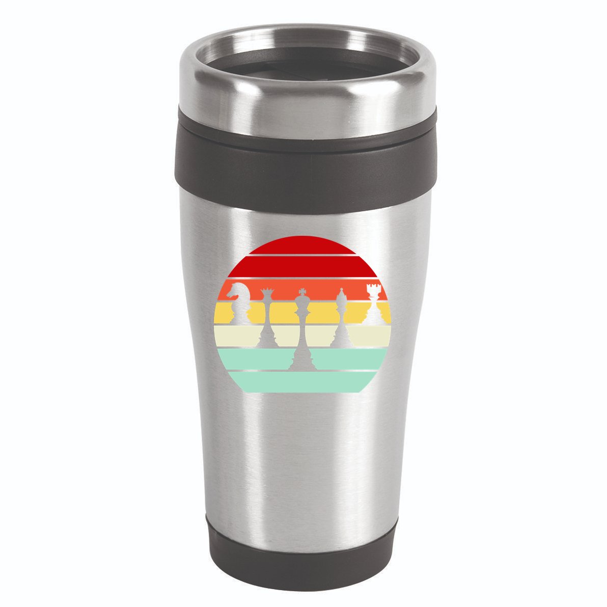 Retro Chess Pieces 16oz Travel Tumbler