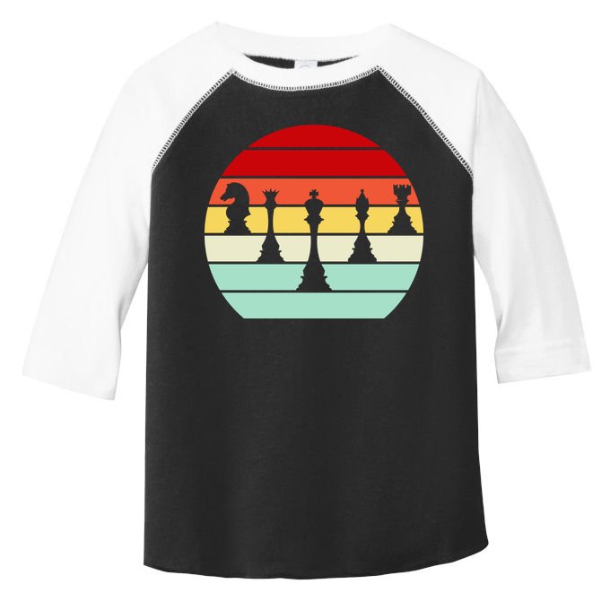 Retro Chess Pieces Toddler Fine Jersey T-Shirt