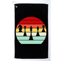 Retro Chess Pieces Golf Towel